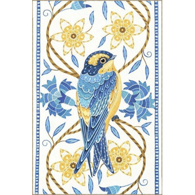 Yaren Blue Animal Print Washable Indoor/Outdoor Area Rug