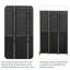 Cloison 3 panneaux en bois, paravent pliable 6 pi, finition noire
