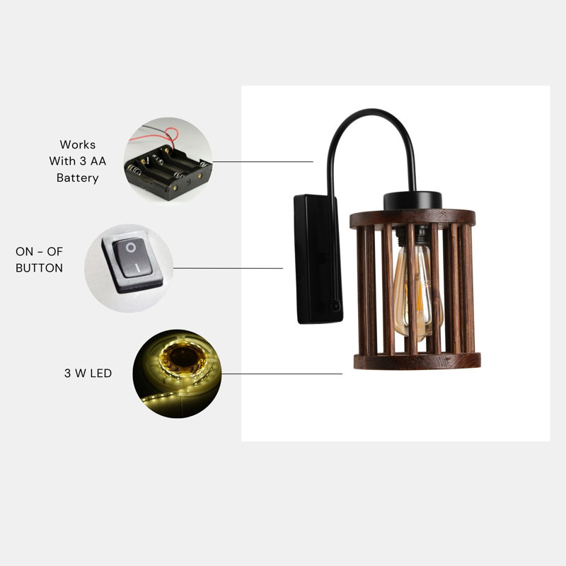 Mableton Wood LED Wallchiere