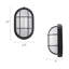 Lot de 2 appliques murales extérieures DEL à 1 lumière, verre dépoli noir sablé, culot E26, pour environnements humides (lot de 2)-1126466802
