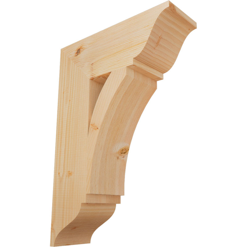 Support traditionnel lisse l 5 5 po x P 18 po x H 26 po Thorton, H 26 po x l 5,5 po x P 18 po, Douglas (lisse)