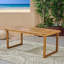 Table de salle à manger d'extérieur en bois d'acacia de 69 po, finition sablée naturelle-528513247-528513184