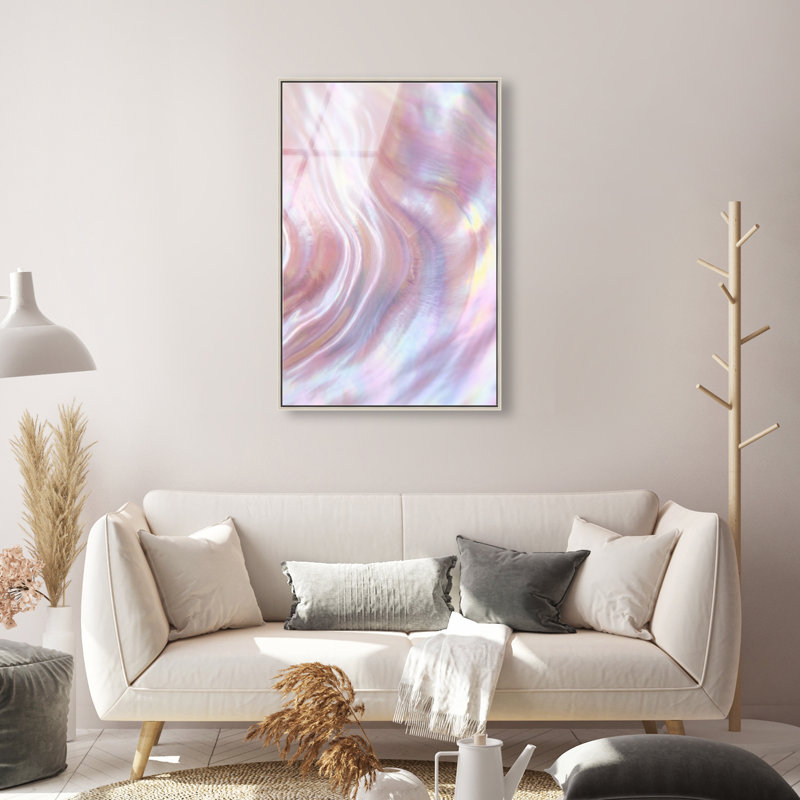 Iridescent Wave Print by Oliver Gal, 25"H x 17"W, Silver Floater Frame