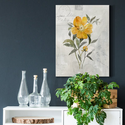 " Canary Linen Peony " Graphic Art Print