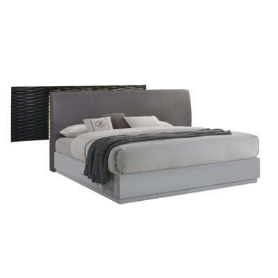 Rodell Dual-Tone King Bed – Black and Grey