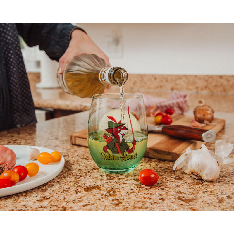 Disney Robin Hood Stemless Wine Glass | Holds 20 Ounces