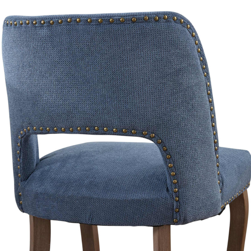 Chaise rembourrée Nakenzie, Bleu