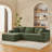 L-Shaped Cloud Sectional Sofa with Deep Seat and No Assembly Required-1834390779