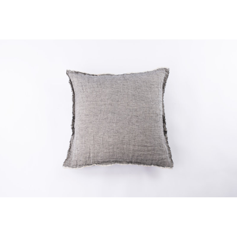 Kenton Asphalt Fringe Throw Pillow
