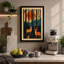 Deer at Sunrise Japandi - Wrapped Canvas-684230761-684230767