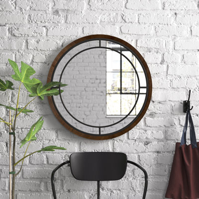 Ellis Engineered Wood Round Mirror