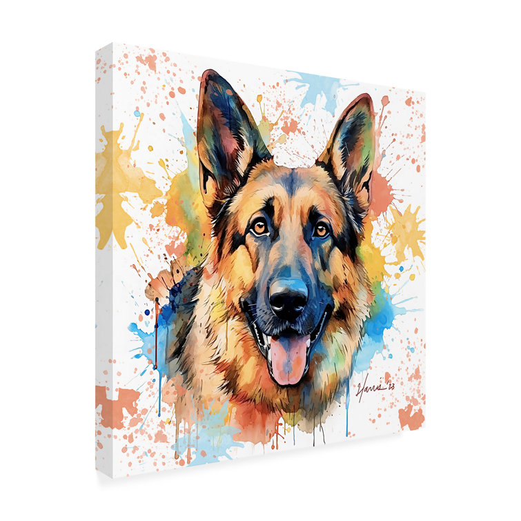 Winston Porter Animals German Shepherd Master On Canvas Print - Wayfair 