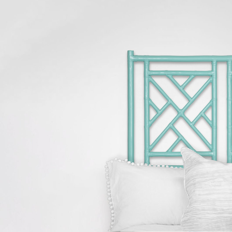 Tête de lit Chippendale à cadre ouvert, Turquoise, Lit double
