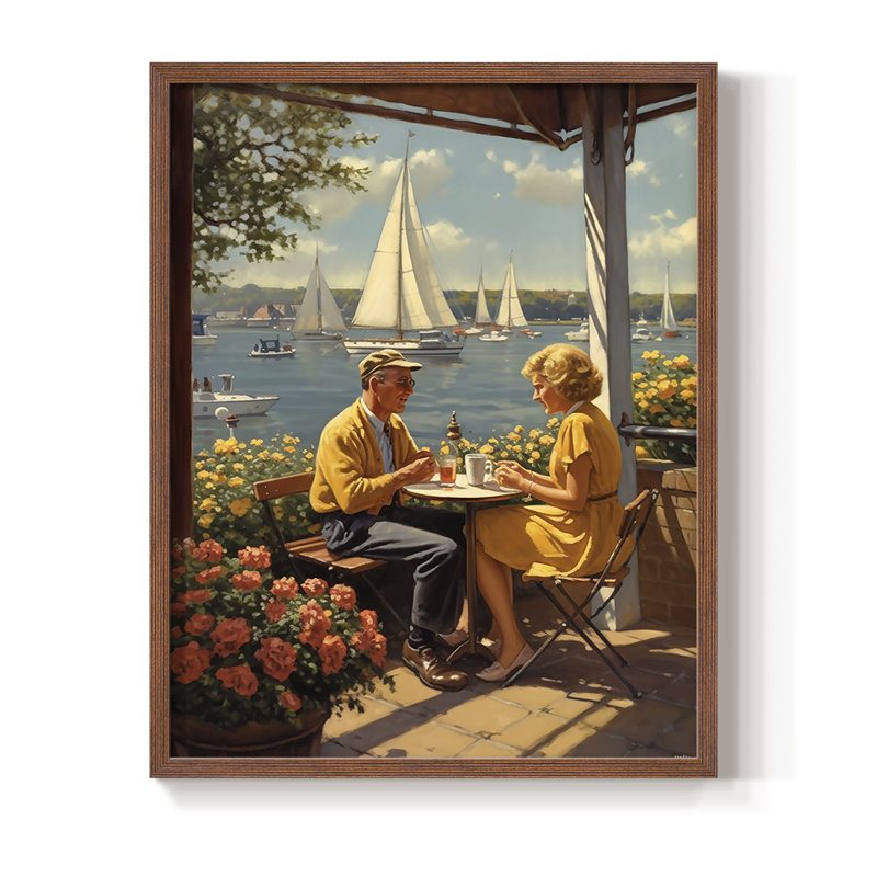 NAUTICAL Series DCI, reproduction encadrée - bois massif, H 11 po x l 9 po, Noyer