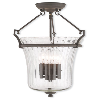 Bolindale Glass Semi Flush Mount