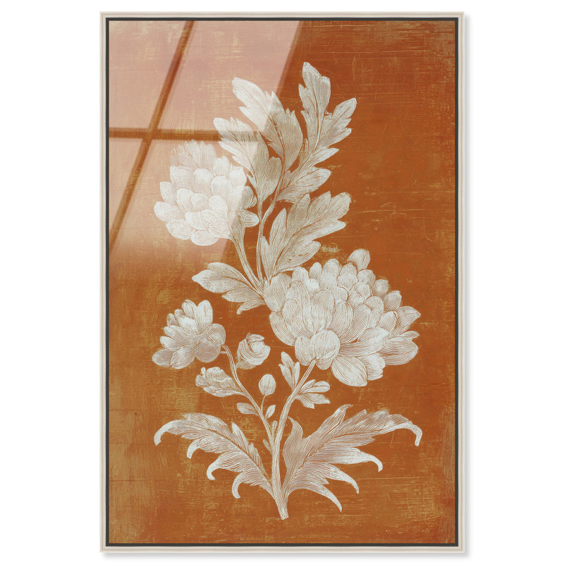 «Chrysanthemum II», reproduction d'art sur toile encadrée par Art Remedy, cadre argenté, 20 x 30, H 31 po x l 21 po