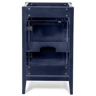 Meuble-lavabo bleu 20 po avec lavabo en céramique 20 po