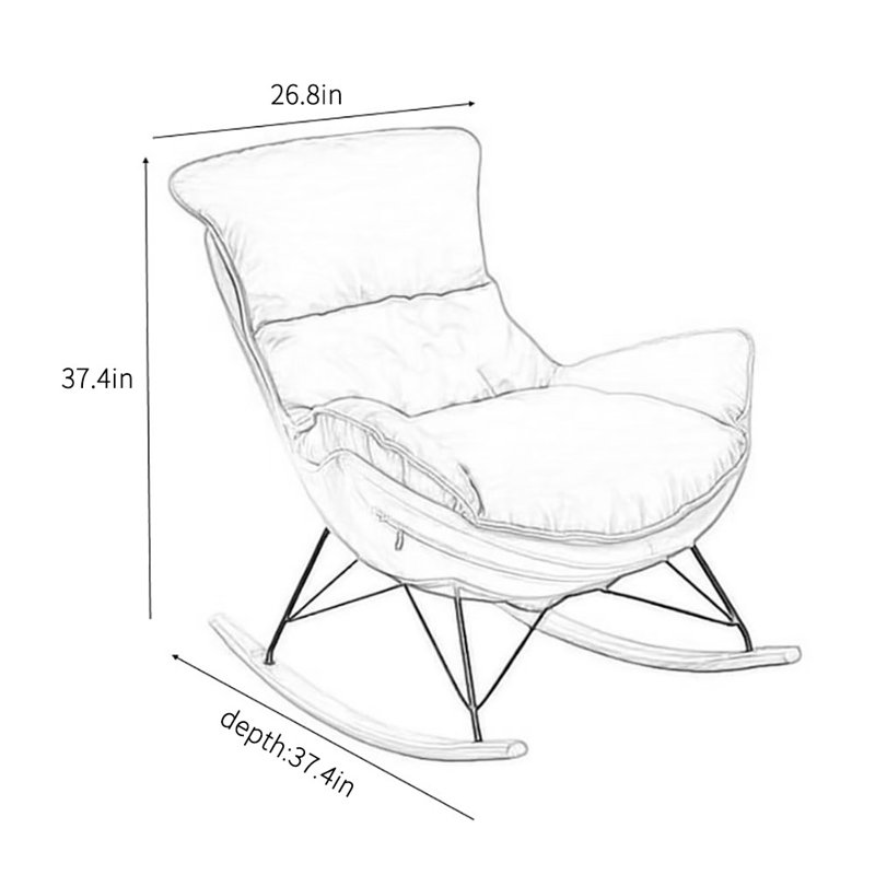 Chaise berçante Nordic Creative