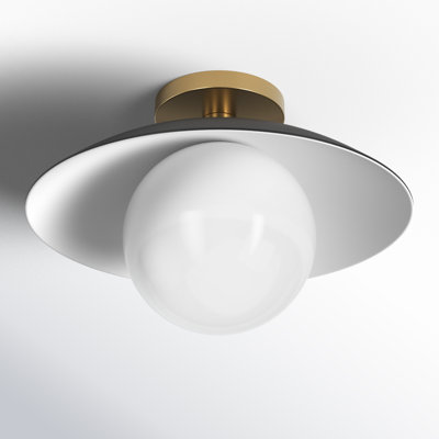 Robin Single Light Glass Semi Flush Mount