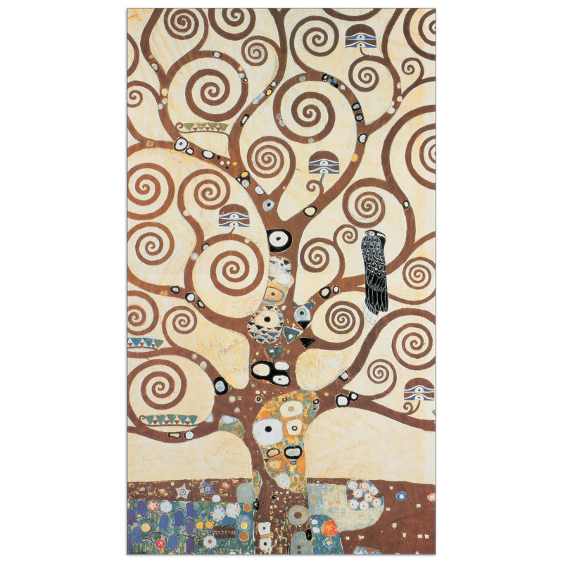 The Tree Of Life by Gustav Klimt - No Frame Print on Wood, 100cm H x 56cm W x 1.8cm D