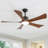 Ferrete 52" Indoor Ceiling Fan With Led Light And Remote, Modern 5-Blade Design Ceiling Fans for Living Room-1497915782