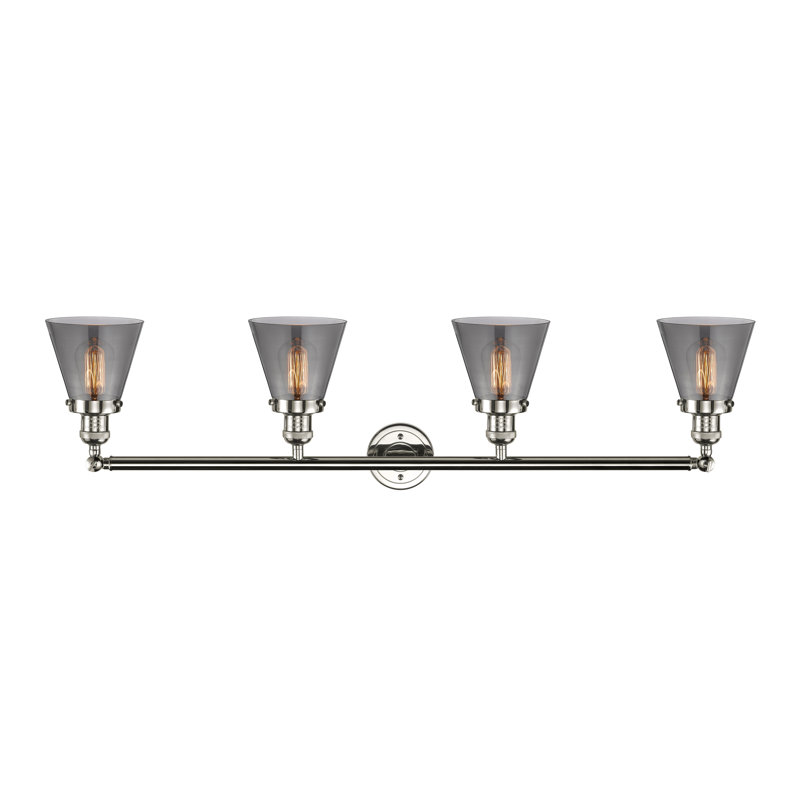 Shauna 4 - Light Vanity Light, LED, Plated Smoke, Polished Nickel