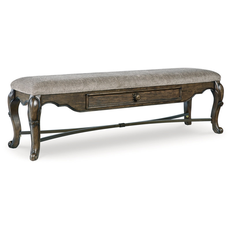 Himrod 100% Polyester Upholstered Bench