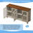 Retro 4 Glass Door Buffet Cabinet with Adjustable Shelves-214523009