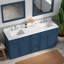 Meuble-lavabo double 72 po avec comptoir en quartz Carrara-910939174