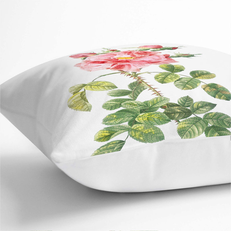 Square Throw Cushion, White, 40cm H x 40cm W x 15cm D