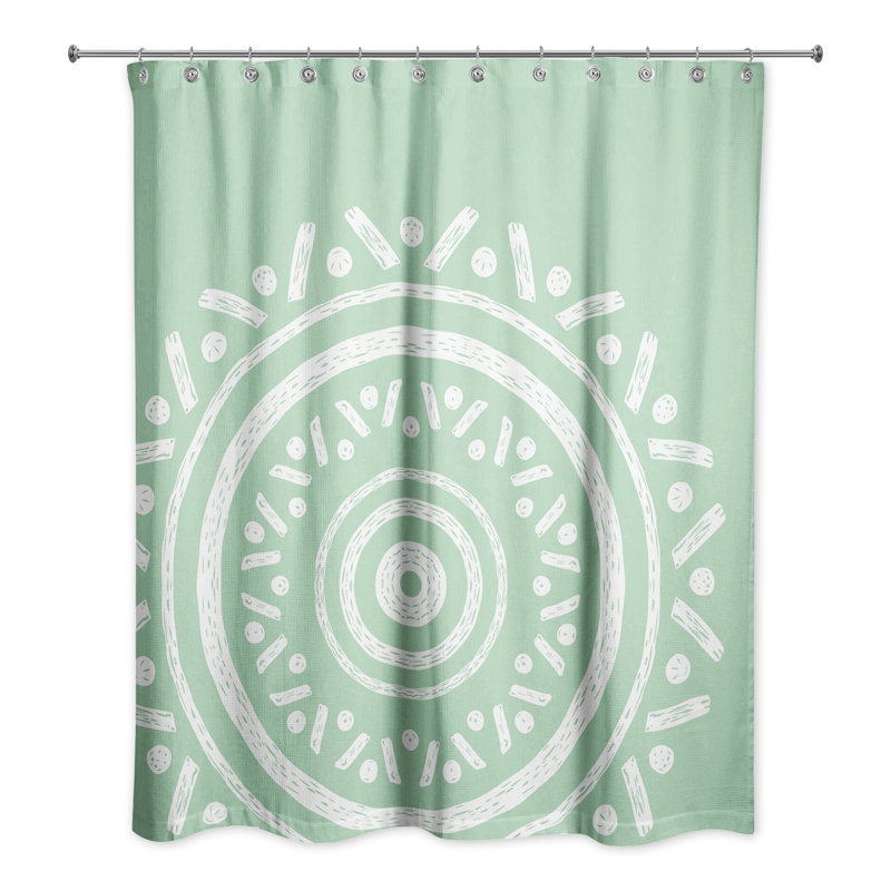 Rideau de douche simple Auviana, Vert