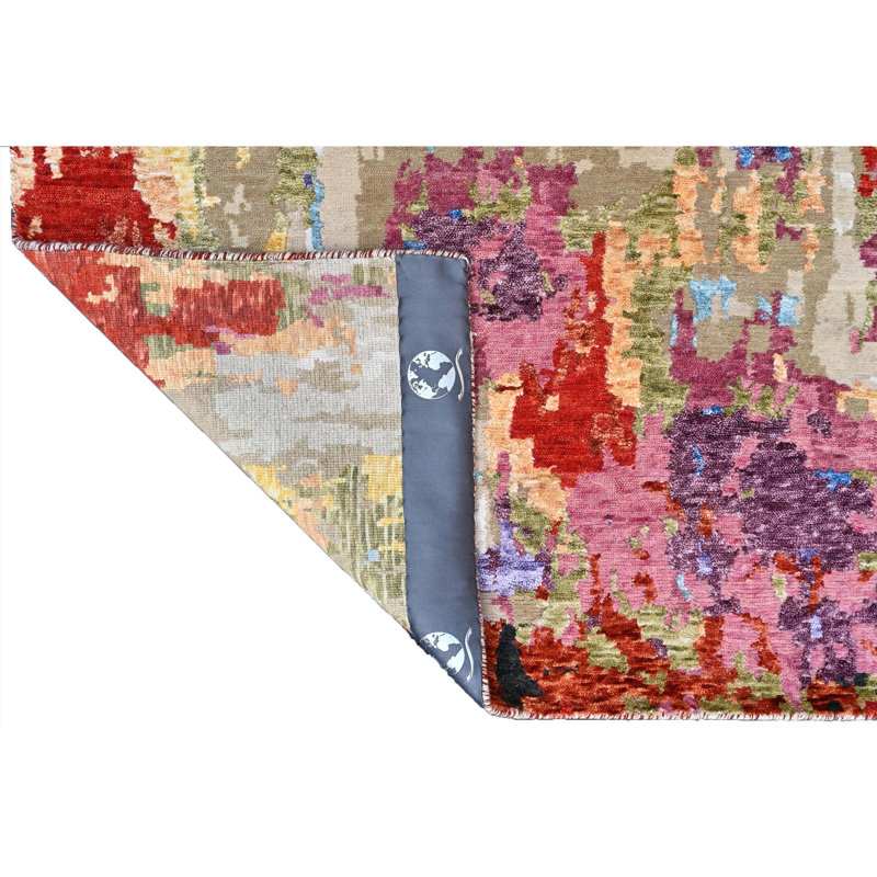 Tapis rectangulaire noué à la main, Rectangle 10 pi x 14 pi