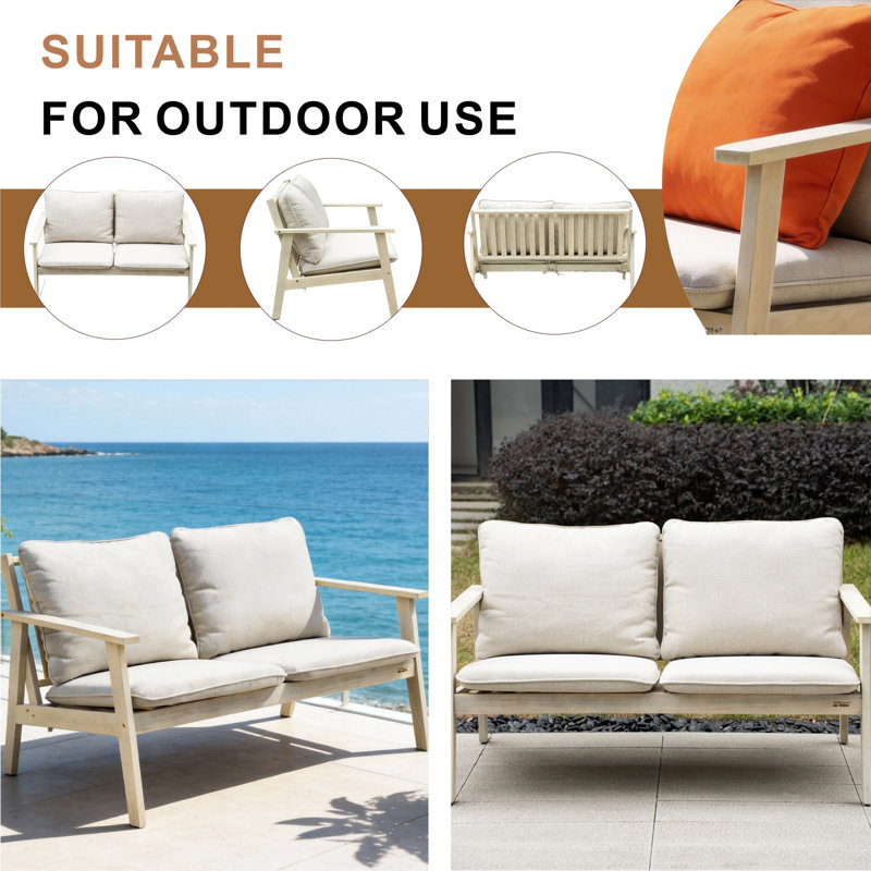 Tareia 128cm Wide Patio Sofa