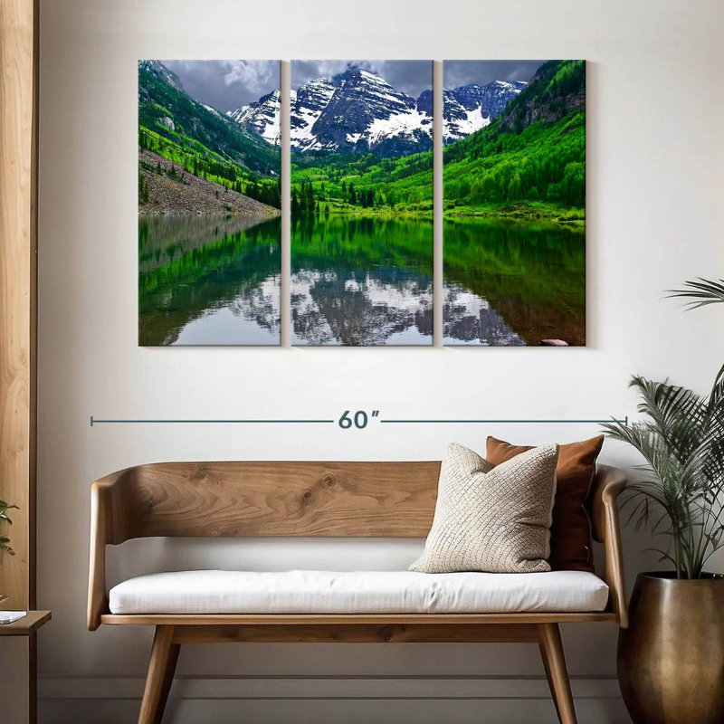 Alvord Maroon Bells Lake, paysage, H 32 po x l 50 po