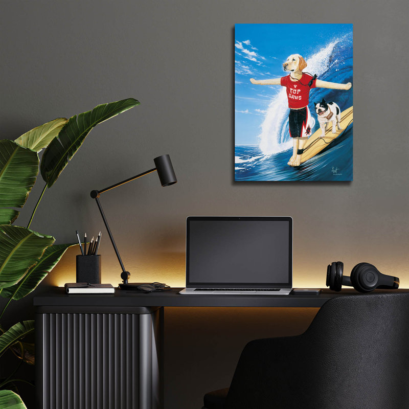 Art mural en verre Trinx «Top Dawg» par Scott Westmoreland, H 16 po x l 12 po x P 0,13 cm