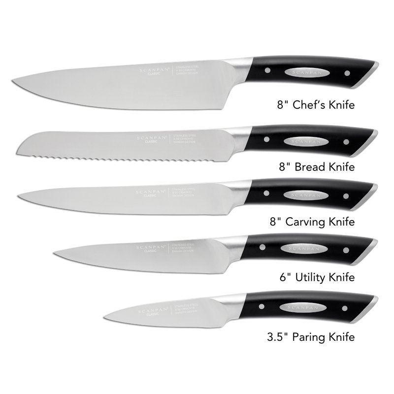 SCANPAN Classic 6 Piece Knife Block Set