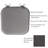 Memory Foam Chair Cushion - Indoor/Outdoor Square Plush Chair Pad with Ties and PVC Dot Backing-887802776