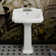 Los Flexi 23" x 19" Rectangular Pedestal Sink with overflow, 3 Faucet Holes at 4" Centers