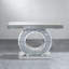 Andreja 120cm Mirrored Glass Console Table with Crush Diamond