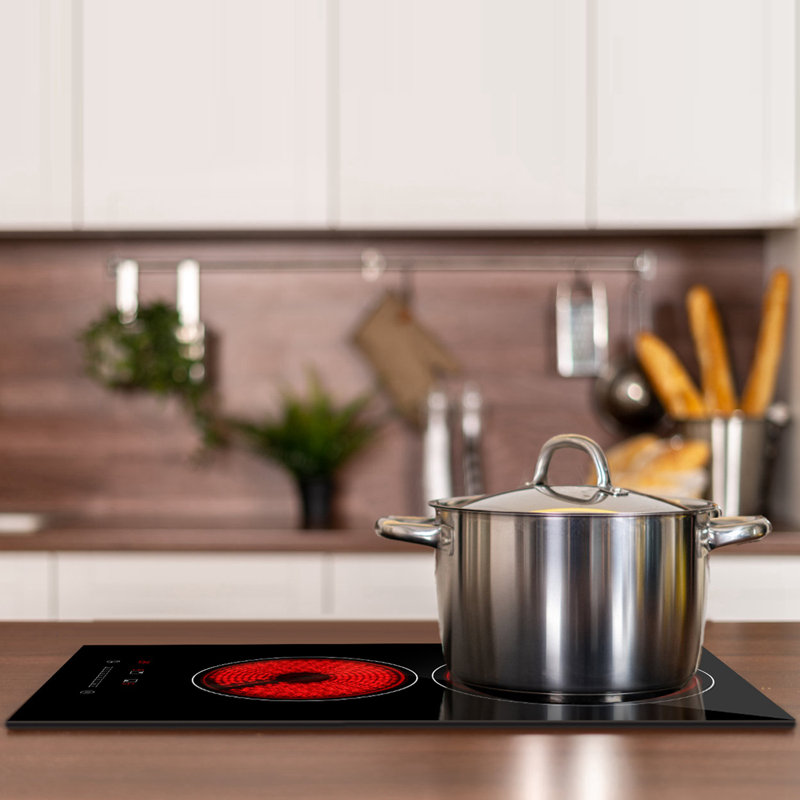 1900W Two Burner Electric Ceramic Induction Cooktop with 9 Power Levels, 1–99 Min Timer & Overheat Protection