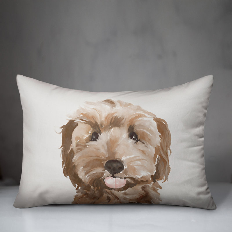 Coussin intérieur / extérieur Sweet Puppy, H 14 po x l 20 po, Rectangle