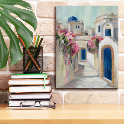 «Santorini Street I» par Silvia Vassileva, art mural sur toile