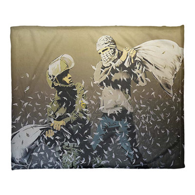 Banksy Sewn Throw Blanket