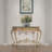 53.15" Gold Free Form Solid Wood;Iron Console Table