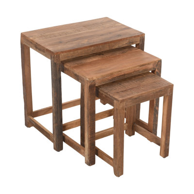 Preesall 24'' tall Solid Wood Nesting Tables
