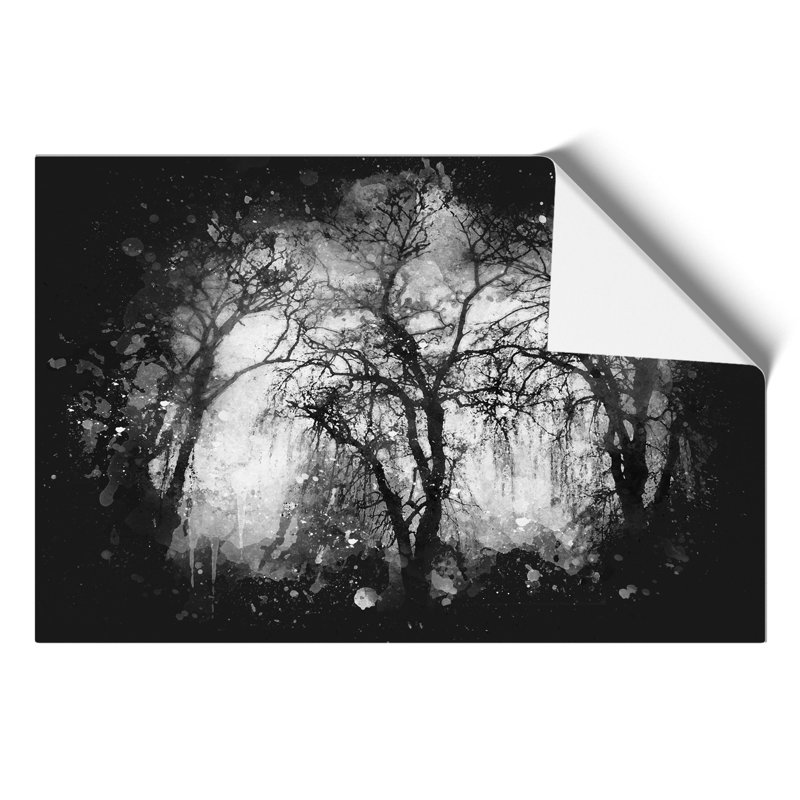 Three Trees at Winter - Unframed Painting, 59cm H x 84cm W x 0.1cm D