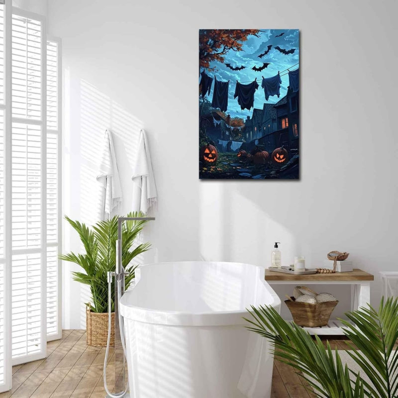Art mural 24 po x 36 po Haunted House
