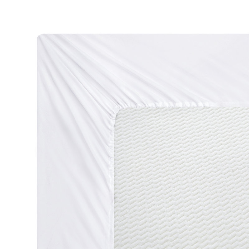 Drap-housse en rayonne élastique de toutes les saisons de Marina, Blanc, Drap-housse grand