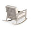 Chaise berçante en eucalyptus avec coussins, finition gris bois flotté, coussins bourgogne-1348449881-1348449887