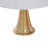 Cement Stone White Table Lamp with Gold Accent